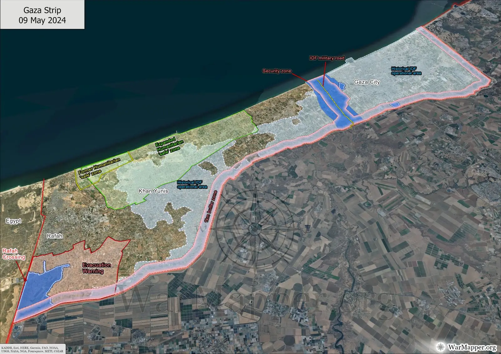 From War Mapper - the IDF’s current and historic position in Gaza